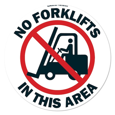 No Forklifts 18in Non-Slip Floor Marker, 3PK